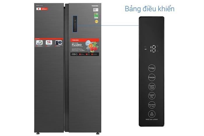 Tủ Lạnh Side By Side Toshiba Inverter 555 Lít GR-RS696WI-PMV(60)-AG